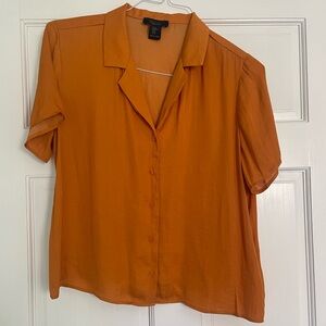 Rachel Roy button-down short sleeve blouse